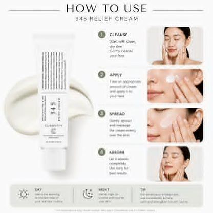 345 Relief Cream – Soothing & Hydrating Moisturizer 💚✨