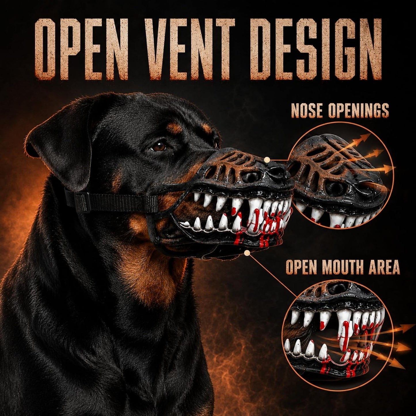 Scary Monster Dog Muzzle