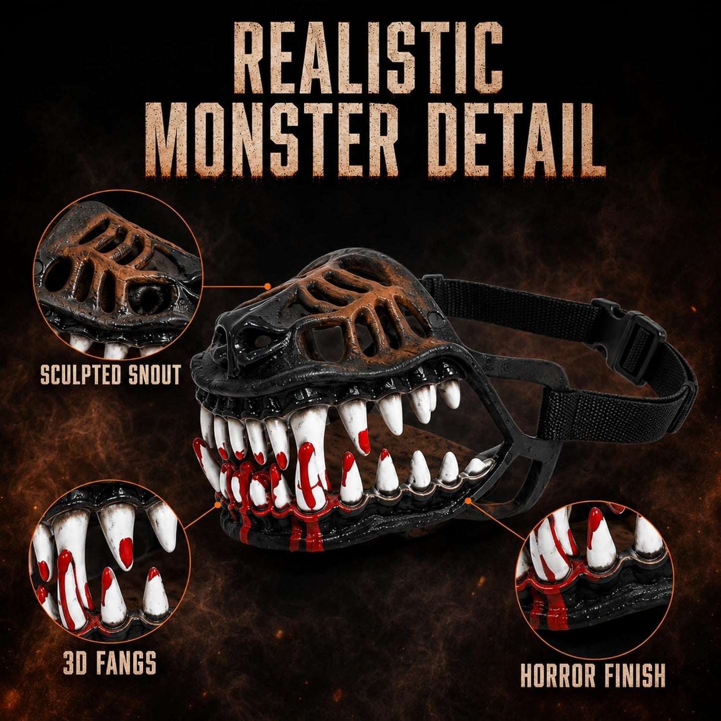 Scary Monster Dog Muzzle