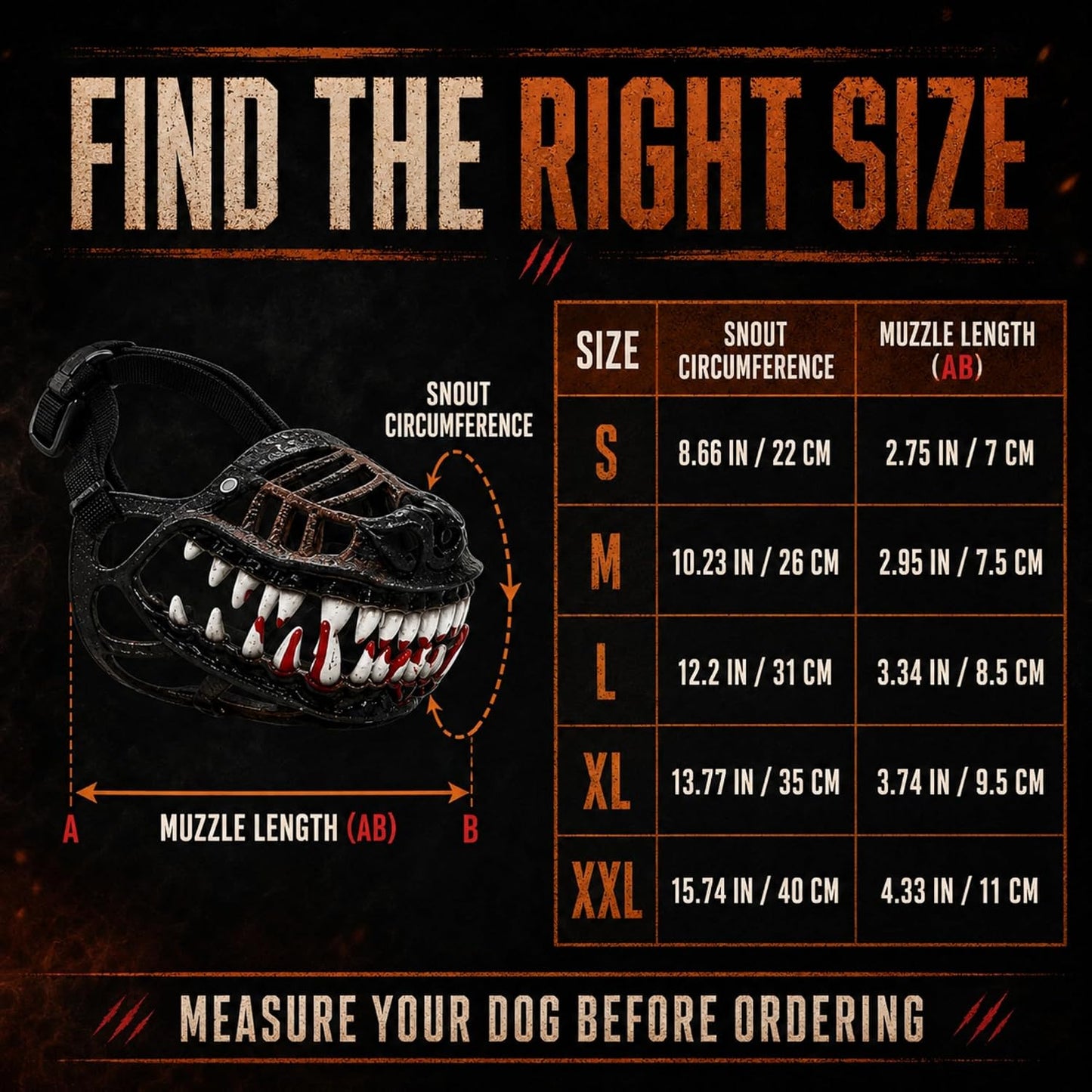 Scary Monster Dog Muzzle